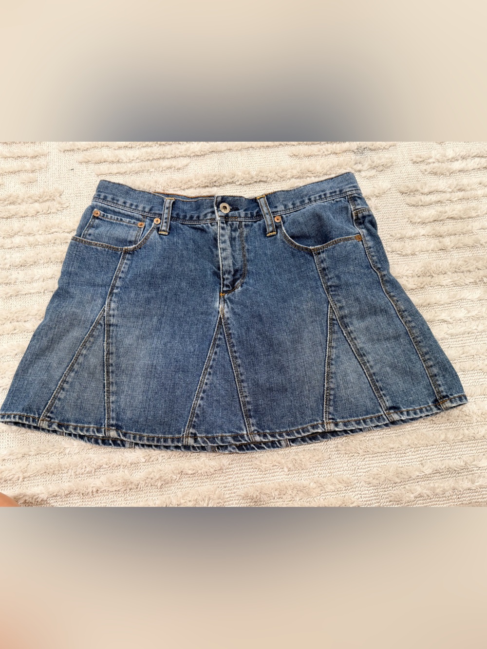 Polo by Ralph Lauren Blue Denim A-Line Mini Skirt